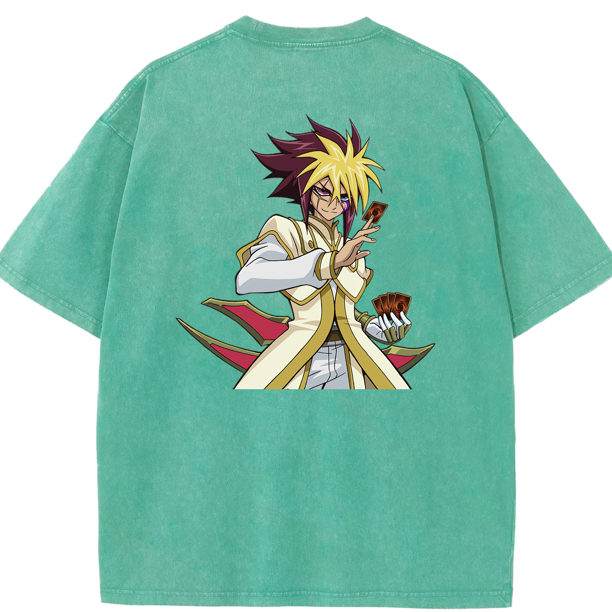 （画像用） 遊☆戯☆王 Yu-Gi-Oh! 綿100% ヴィンテージ風 半袖Tシャツ（背面プリント）